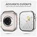 JZK 2 Pack Case with Tempered Glass Screen Protector for Apple Watch Series 11(2025) Series 10 42mm, Slim Guard Bumper Full Coverage Hard PC Ultra-Thin Cover for iWatch 11/10 42mm Accessories,Clear