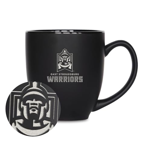 Mug bistrot East Stroudsburg Warriors noir mat pour le bureau