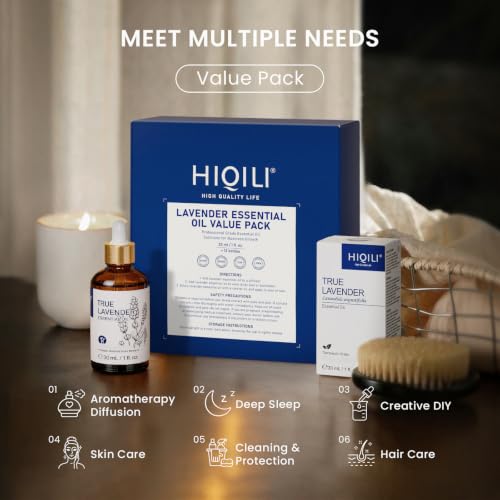 Image of HIQILI Lavender Essential Oil Set, Bulk Wholesale for Business | Hotels Salons & Studios, Calming Scent Promotes Relaxation & Sleep, Holiday Gifts Craft Making & Home Use -1 fl oz (12 Pack)