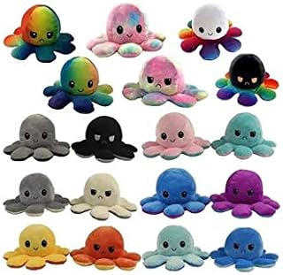 KIT 3 Polvo Reversível Brinquedo De Pelúcia Macio Humor- CORES VARIADAS