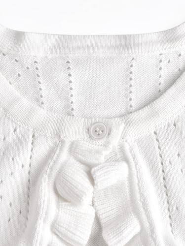 Girls' Long Sleeve Button Closure Knitted Bolero Cardigan Kids Shrug Sweaters Cropped Jacket Cover Up Tops3