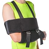 BraceAbility Sling and Swathe Immobilizer for Dislocated Shoulder, Broken Arm, Fractured Humerus or Clavicle, Post Rotator Cuff Surgery (One Size - Fits Men & Women up to 54
