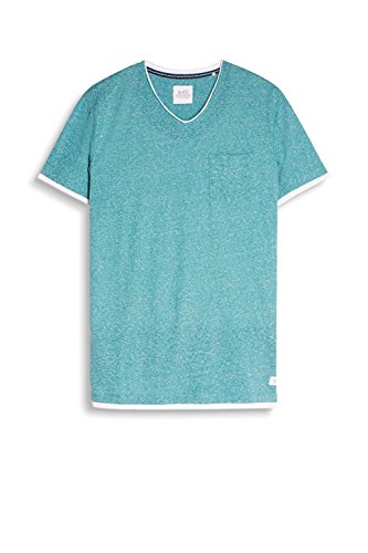 Esprit 057cc2k060 Camiseta, Azul (Turquoise 470), X-Small para Hombre