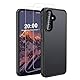 QHOHQ Hülle für Samsung Galaxy A56 5G / A36 5G mit 2 Stück Panzer Glas, [Militärstandard Schutz] Handyhülle, Transluzente Matt Rückseite Schutzhülle Case, Anti-Fingerabdruck, Kratzfest - Schwarz