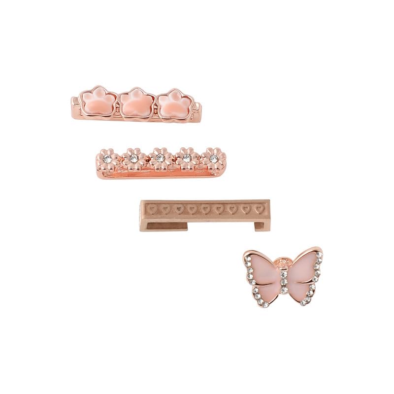 Women's Enamel Butterfly Watch Charm For Casual Wear | One-Size | Gold Colour | Alloy Material | Artificial Stone Charms | Fashion Watch Charms For Woman & Girls (Pack Of 4)-image-35