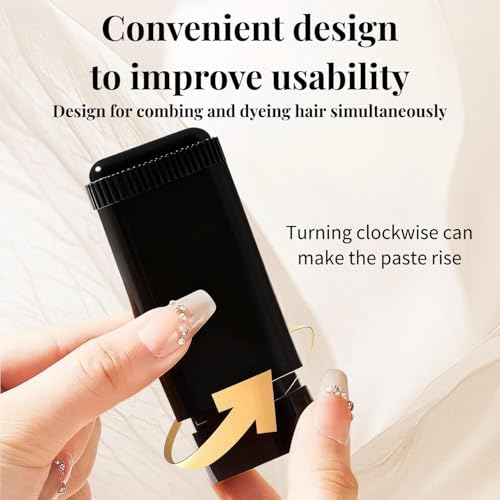 Image of FEORA Hair Colour Comb Waterproof Grey Hair Coverage Touch up Stick Hair Dye Comb Instant Hair Colour Hair Color Black White Hair Coverage Touch Up Stick Brush Pen BLACK