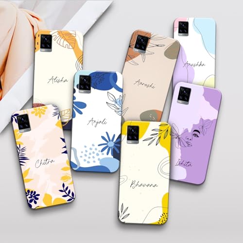 Image of COLORflow Back Cover Compatible with Vivo V20 | Aesthetic Name Color Customized Back Cover Compatible with Vivo V20