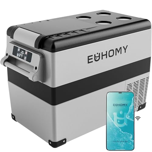 EUHOMY 12 Volt Refrigerator, 48QT(45L) Electric Cooler, 12V Fridge APP
