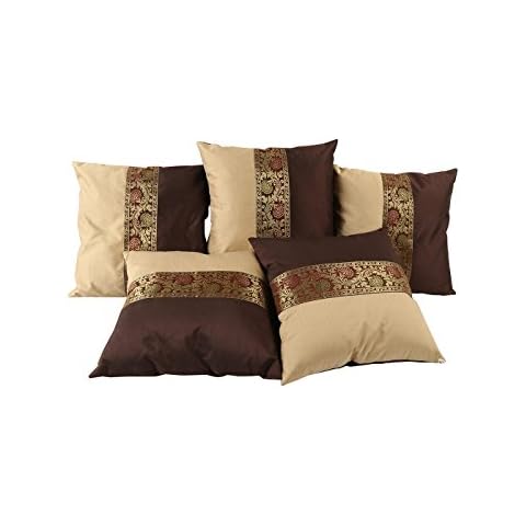RAJRANG Pack of 5 Ethnic Throw Pillow Covers Cover