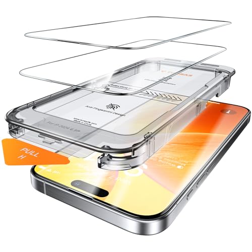 TORRAS für iPhone 16 PLus für Panzerglas 9H+ Folie TOP Stoßfest, 2 Stück – Ansicht 1