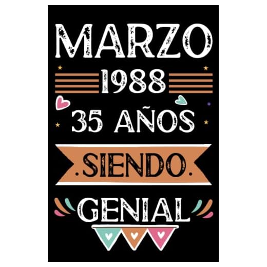 CUADERNO, Marzo 1988, 35 Años Siendo Genial: Libro de visitas, cuaderno, 110 páginas de felicitaciones, idea de regalo, regalo Para la esposa, novia, mujer, La madre
