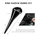 DXNQ Oil Funnel, Automotive Multi-Function Plastic Fuel Funnel with Long Neck, Universal Engine Oil Funnel for Filling Oils Gas Lubricants and Fluids, Car Accessories (Black)