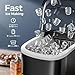Electactic Ice Makers Countertop,26Lbs/24H,9 Cubes in 6 Mins,Portable Ice Maker Machine with Self-Cleaning,2 Sizes of Bullet Ice,Perfect for Home Kitchen(Black)