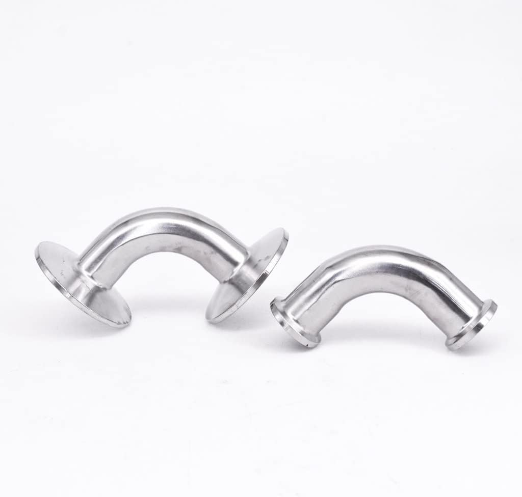 Tri Clamp 90 Degree Elbow 1pcs, Stainless Steel Sanitary Pipe Fitting Connector Homebrew Beer 0.5" 1.5" 2" 2.5" 3" 3.5" 4" Pipe Fitting Connectors (Color : SUS316, Size : 12.7mm OD K50.5mm)