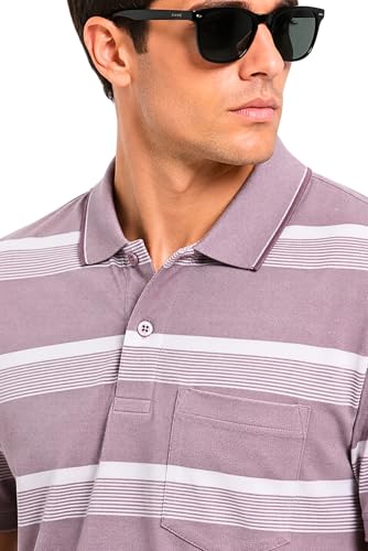 Image of SANE ORIGINALS Half Sleeve Polo T-Shirt for Men with Pocket || Stripe Collar and Pocket T-Shirt for Men Half Sleeves