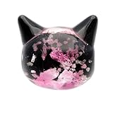 [GOLD STONE] ホタルガラス ねこ ビーズ ピンク 光る 蓄光 パーツ アクセサリー 制作 粒売り手芸 招き猫 沖縄 お土産 にゃんこ とんぼ玉 2粒