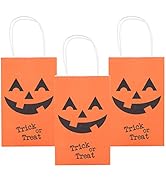 MISS FANTASY Halloween Treat Bags for Kids Jack O Lantern Bags Halloween Bag for Kids Large Pumpk...