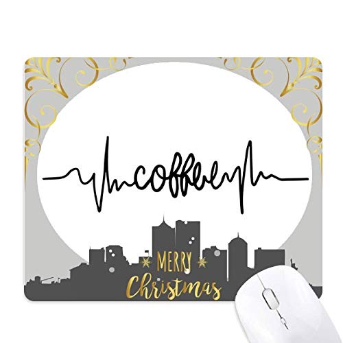 Tapis de souris caoutchouc café cité la nuit de Noël pour bureau