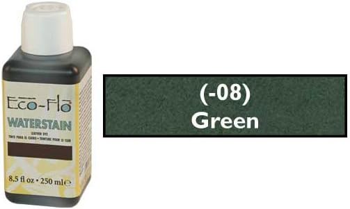 Eco-flo Professional Waterstain Green 250ml Leather Dye Colour Tandy 2800-08