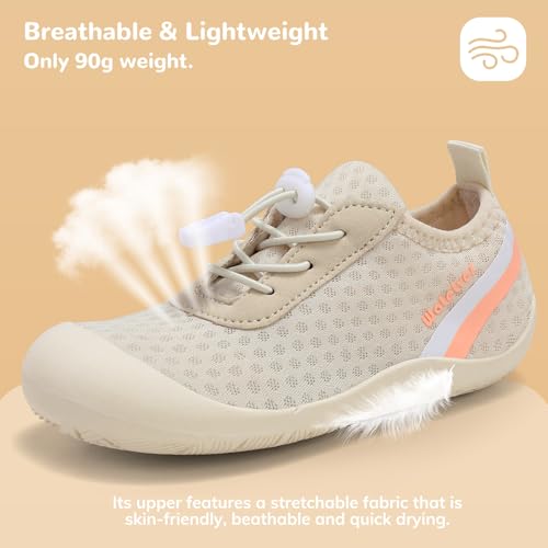 Image of WateLves Wide Toddler Water Shoes Kids Barefoot Athletic Sneakers Girls Boys Quick Dry Aqua Socks for Beach Hiking Swim Kayak Sport Accessories, Camping Essentials