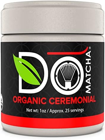 DoMatcha - Organic Ceremonial Green Tea Matcha Powder, Natural Source of Antioxidants, Caffeine, and L-Theanine, Promotes Focus and Relaxation, Kosher, 25 Servings (1 oz)