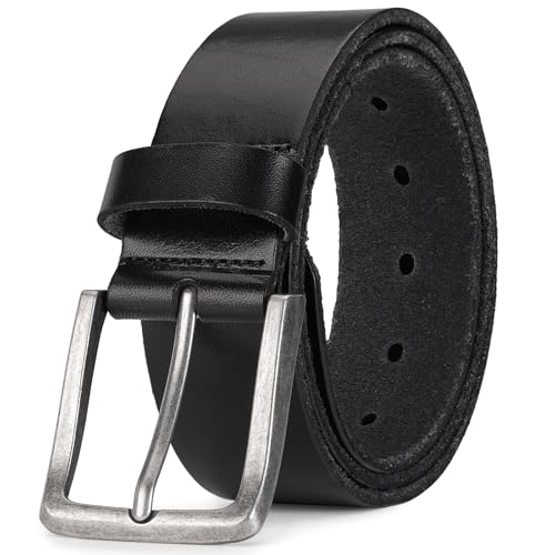 Ceinture de travail en cuir pleine fleur homme en boîte cadeau pour anniversaire et fêtes