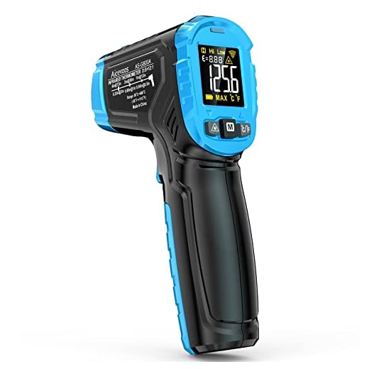 Aicevoos G600A Infrared Thermometer Gun Laser IR Temp Gauge, Handheld Heat Temperature Gun with Adjustable Emissivity & Max Measure for Cooking, Grill & Engine | -58F to 1112F | NOT for Humans