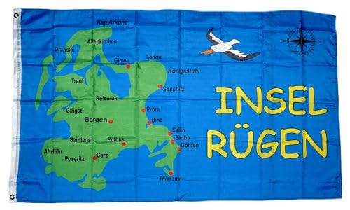Bandera de la isla de Rügen, 90 x 150 cm