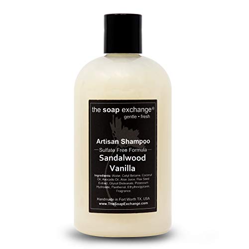 The Soap Exchange Hair Shampoo - Sandalwood Vanilla Scent - Hand Crafted 12 Fl Oz / 354 Ml Natural Artisan Hair Care, Gentle, Sulfate & Paraben Free, Cleanse, Moisturize, & Protect. Made In The Usa. #TOP1