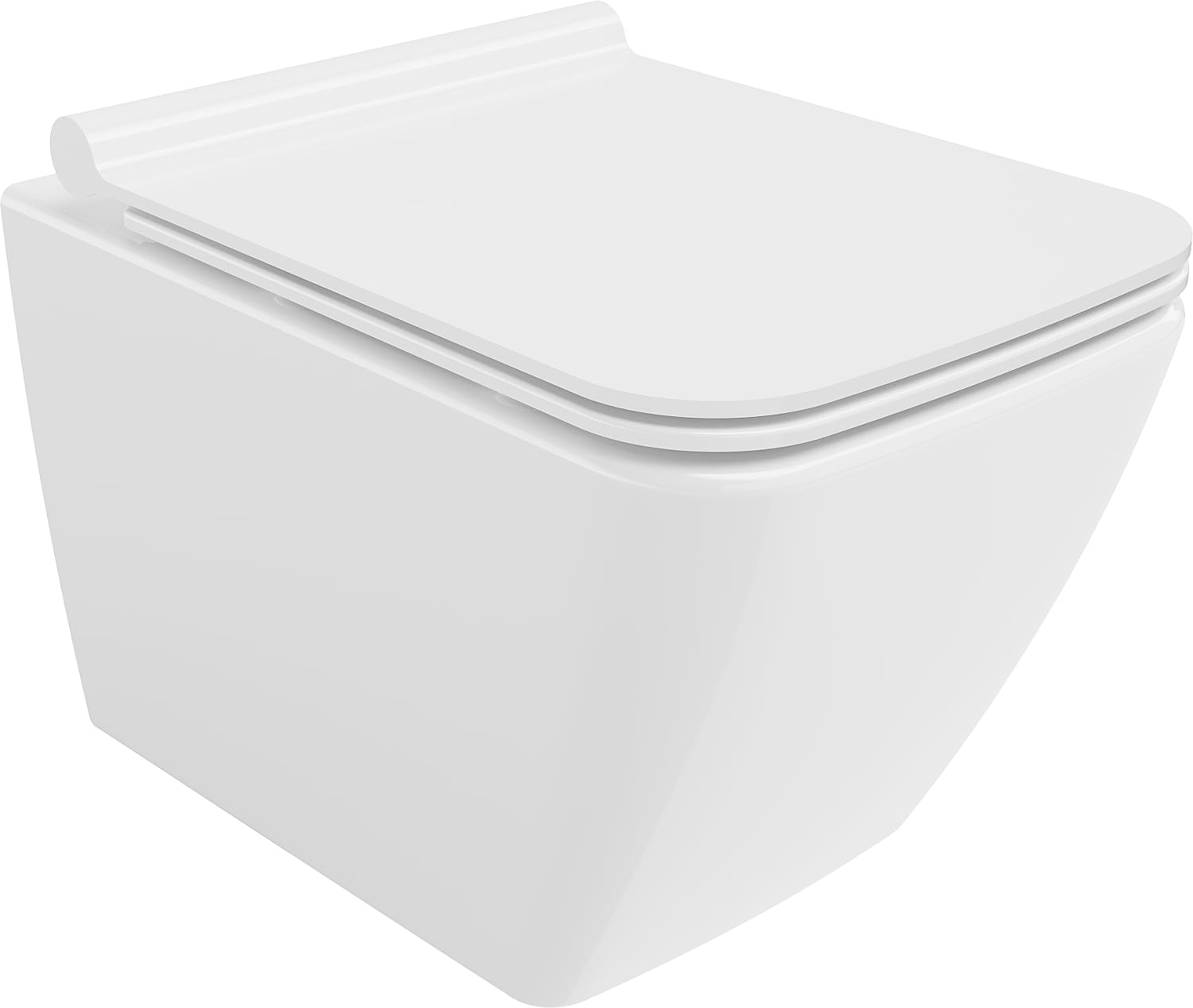 Mexen Vega Rimless - Tavoletta WC con abbassamento automatico Slim, in duroplast, bianco lucido