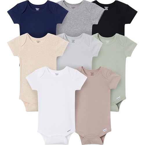 Image of Gerber Baby Girls' 8-pack Short Sleeve Onesies Bodysuits