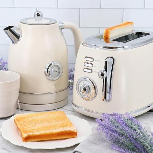 Set Cocina Retro Tetera Eléctrica 1.8 Qt + Tostadora 2 Rebanadas miniatura 3