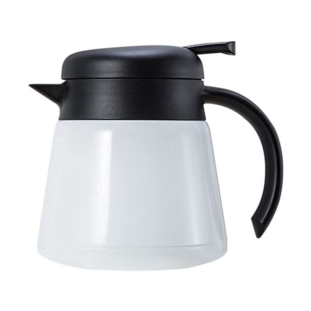 KLZUOPT Insulated Flask Vacuum Flasks Stainless Steel Thermal Insulation Pot European Style 800ml Thermos Bottles Office Coffee Hot Water Jug White (White)
