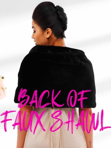 Women's Wedding Faux Fur Shawl and Wrap Bridal Fur Shrug for Evening Dresses3