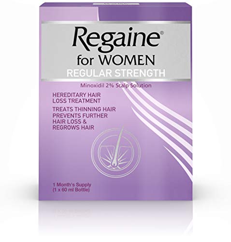 Regaine for Women Regular Strength Scalp Solution, Hereditary Hair Loss Treatment for Women with Minoxidil, Helps Regrows Hair and Prevents Further Hair Loss Hair, 60 ml (1 Month Supply)