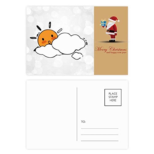 Cartes postales Père Noël nuages et soleil pour envoyer de la douceur et du bonheur à vos proches