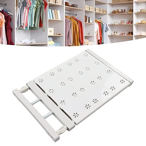 Ausziehbares Schrank-Spannregal, Verschleißfest, Praktisch, ohne Bohrer, Solide, 9,4 Zoll Breite, Teleskopische, Dehnbare Regalteiler, PP-Stahlrohr für Kleiderschrank (38-55 cm / 15-21,7 Zoll Länge)