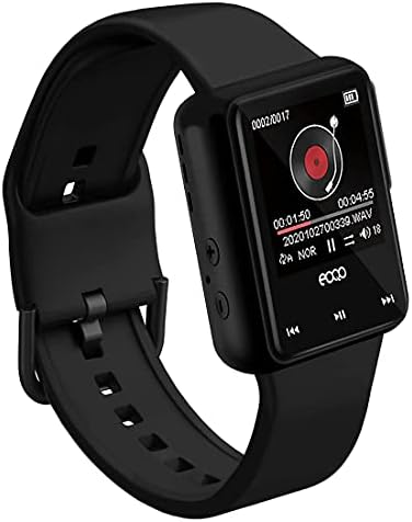 Smart Watch Recorder,eoqo 16GB MP3 Music Player with FM Radio \u0026  E-Book,Noise Cancellation Voice Recording,Playback with Built-in Speaker or  3.5mm Wired Earphones for Class,Meeting,Running,Sports: Voice Recorders:  Amazon.com.au