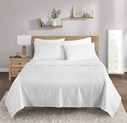 Viscose Sheet Set - Queen Size,100% Rayon Made from Bamboo, 4 Piece Set with Deep Pockets up to 18 Inches - Luxuriously Soft, Cooling, and Silky Sateen Weave - White (Queen) - Thumbnail 2