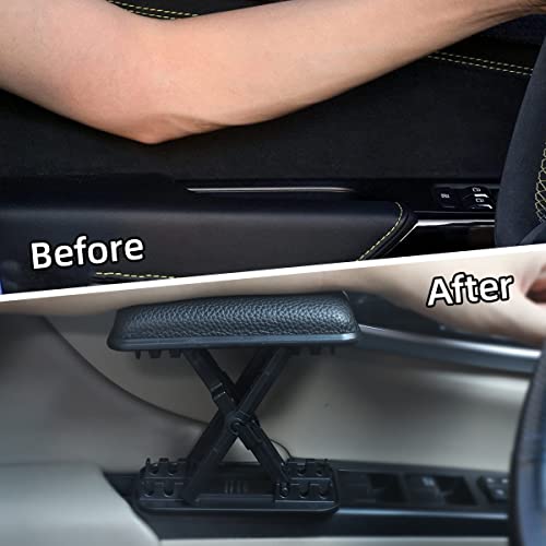 Qians Universal Car Armrest Support, Adjustable Car Armrest Left Elbow Support Pads Relieve Driver's Arm Fatigue, Armrest Portable Increase Pad Armrest Cushion #TOP6