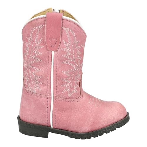 Smoky Mountain Western Boots Girls Zip Hopalong Leather Pink 3423C3