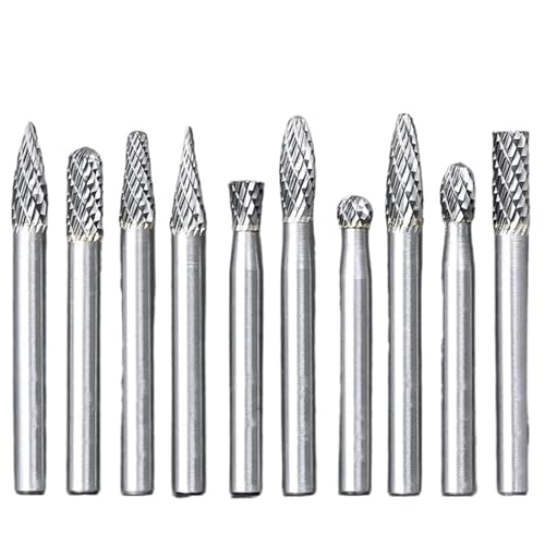 Set de 10 fresas de carburo de tungsteno 6mm para amoladora miniatura 3