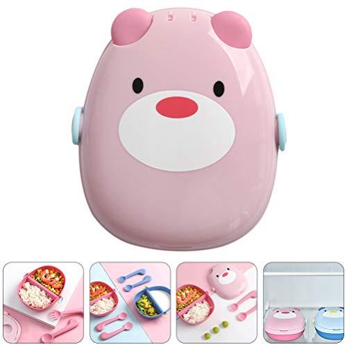 Toyvian Conjunto de Talheres de Bebê de Prato Dividido para Crianças Conjunto Lancheira de Bebê Garf