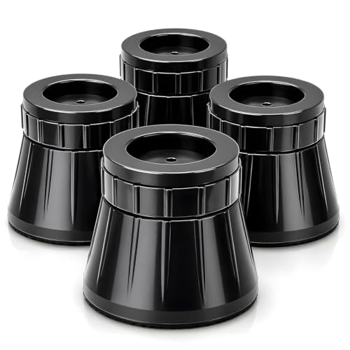Image of Pack of 4 Anti-Vibration Pads for Washing Machine | Heavy Duty Shock Absorbing & Noise Reduction Rubber Pad for Front & Top Load Washer, Dryer & Refrigerator (Extra Large)
