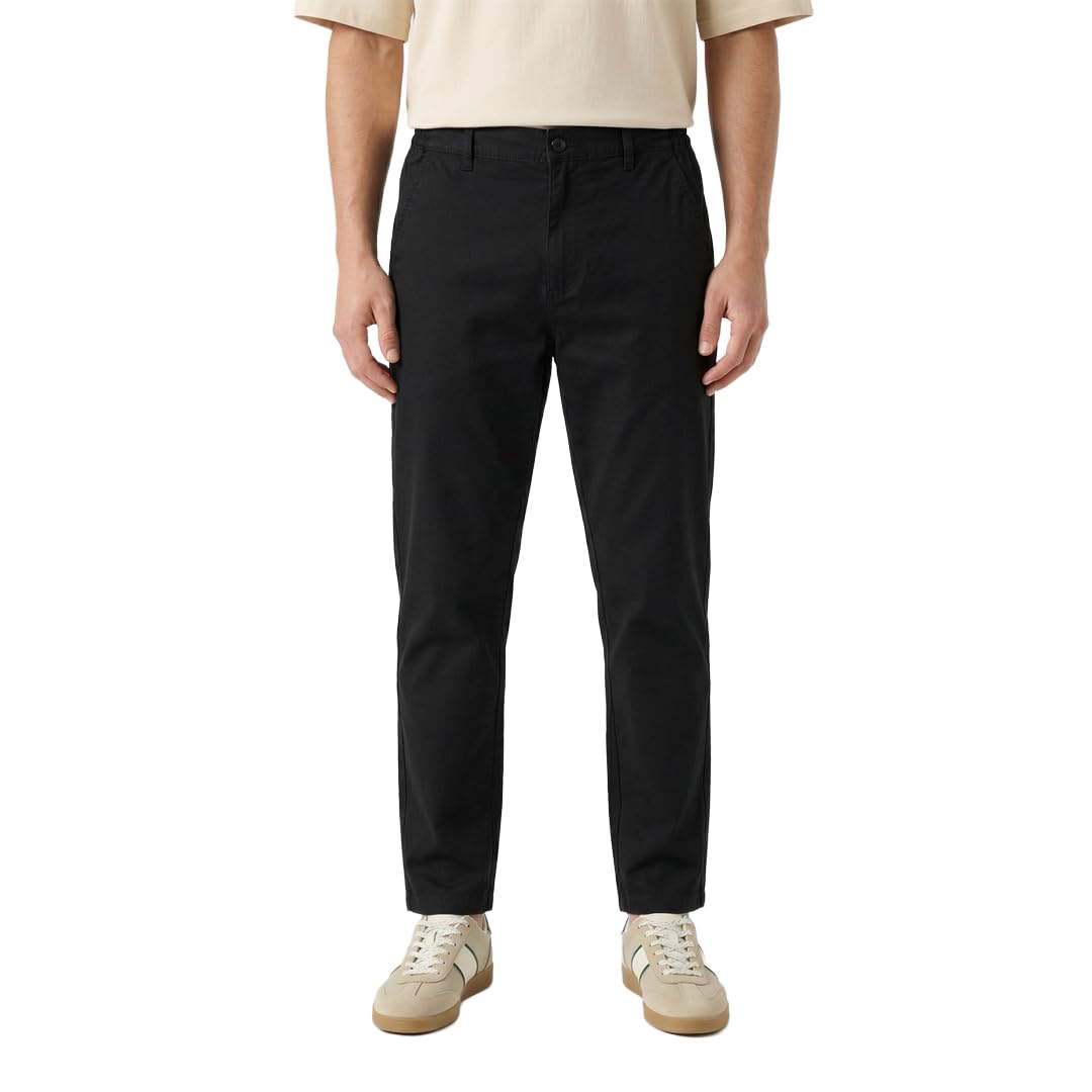 nobero Classic Stretch Chino Trouser for Men | Trouser for Men in 98% Cotton Spandex Twill 260 GSM | Tapered Fit | Button Zip Fly | Peach Finish-picture-19