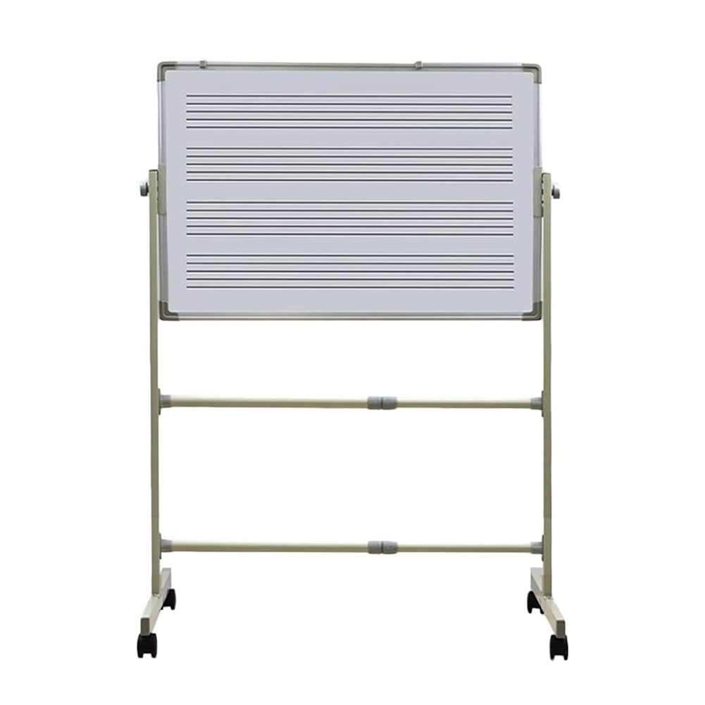 Pizarra Blanca Móvil Para Personal De Música, Imán De Borrado En Seco, Forrada Para Personal De Música, Pizarra Blanca Rodante De Doble Cara Para Personal De Música,60 * 90cm