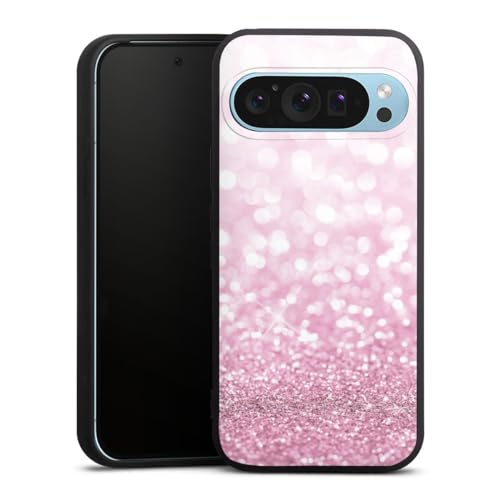 Look brillant rose paillettes coque Google Pixel 9 silicone souple