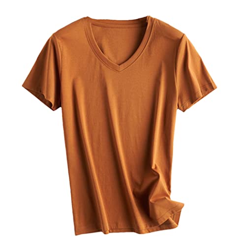 FULBHPRINT Zomer Mercerized Katoen Vrouwen Zijde T-Shirts O Hals Korte Mouw Losse Rechte Tops Eenvoudige Casual Tees