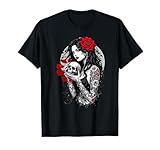 DÍA DE SAN VALENTÍN MUJERES GÓTICAS CON CALAVERA DÍA DE LOS MUERTOS Camiseta