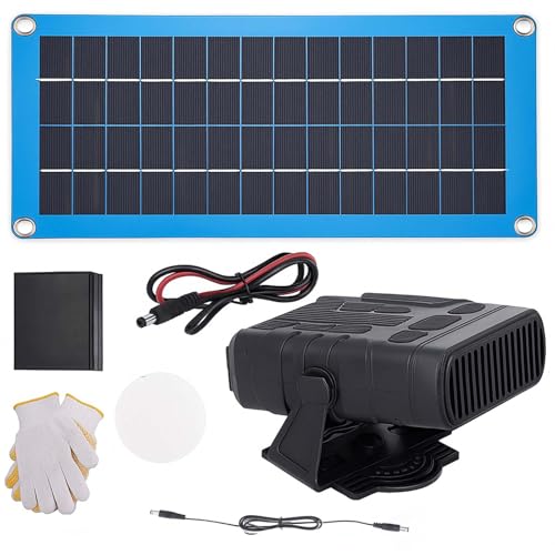 Solarheizung für Gewächshaus 30 W Solarpanel-Heizungs-Kit für Schuppen Haustierhaus & Geflügelstall tragbarer sonnenbetriebener Wärmer mit Überhitzungsschutz für den Innen- und Außenbereich